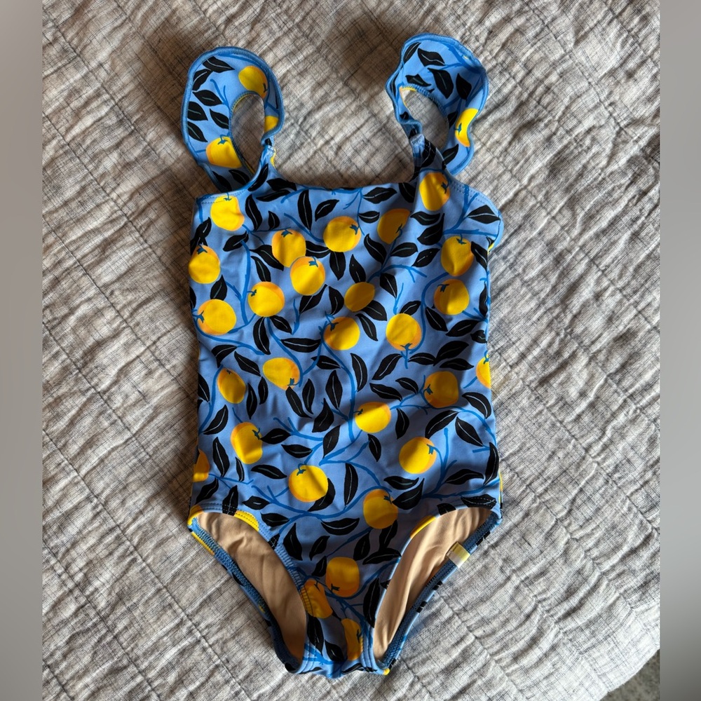 Summersalt Girl’s Ruffle One Piece 3T Nectarine Orchard